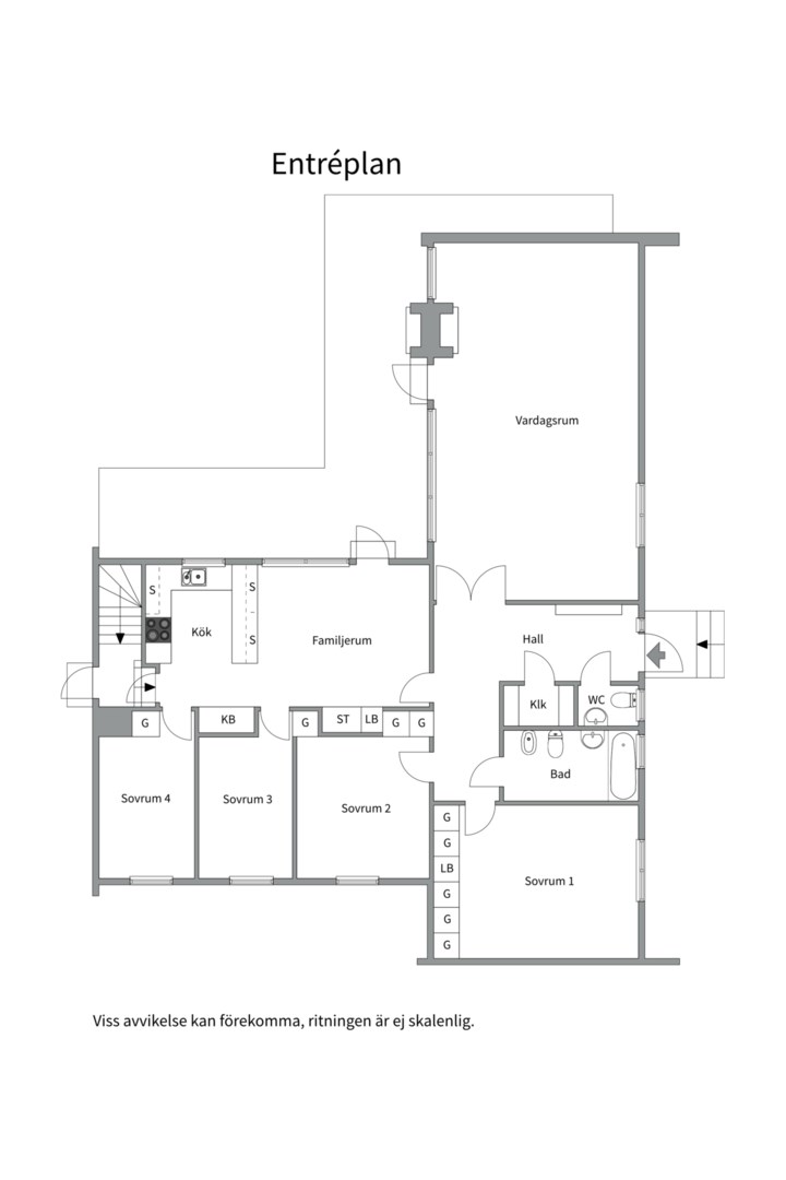 Planlösning från Lövdalsvägen 54, Såld i Björknäs, Nacka