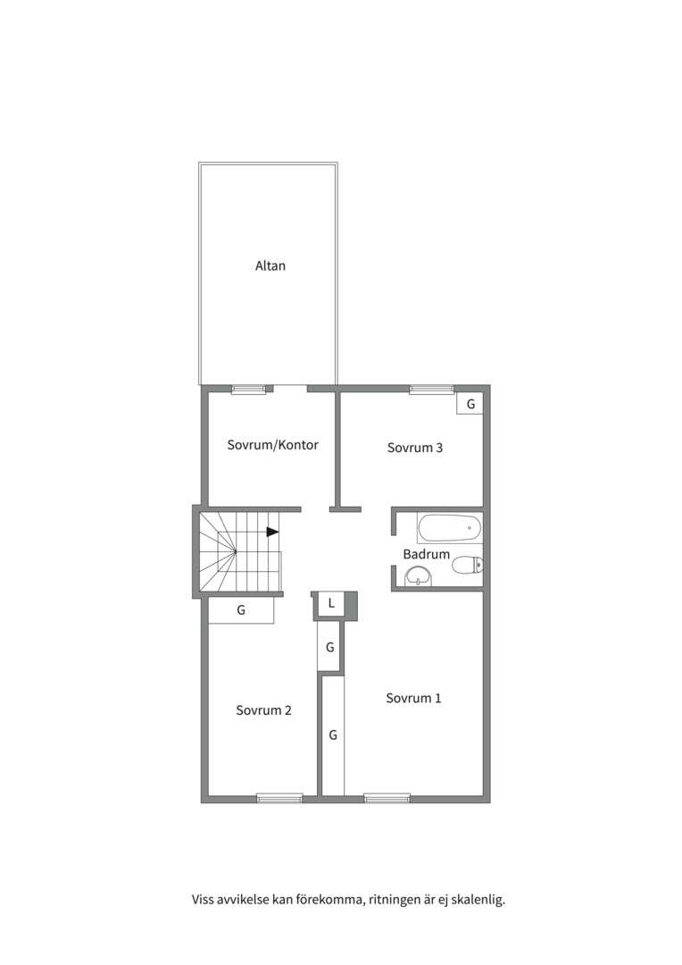 Planlösning från Möjavägen 36, Såld i Krokhöjden, Nacka