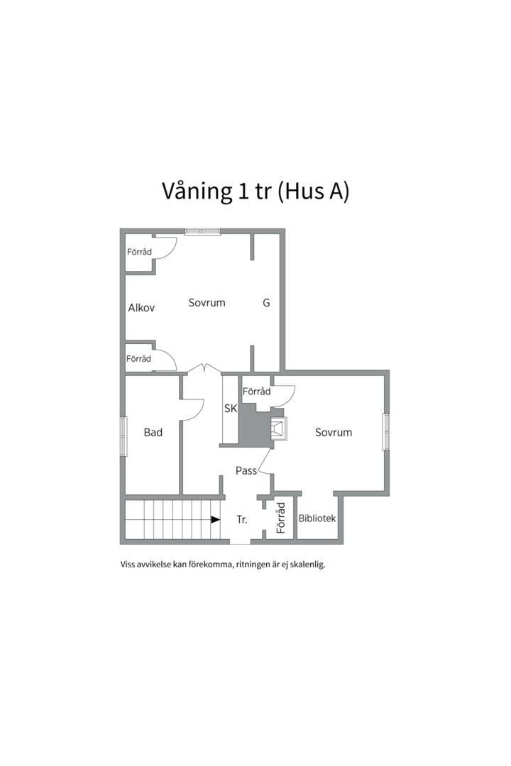 Planlösning från Högåsvägen 5, Såld i Ektorp, Nacka