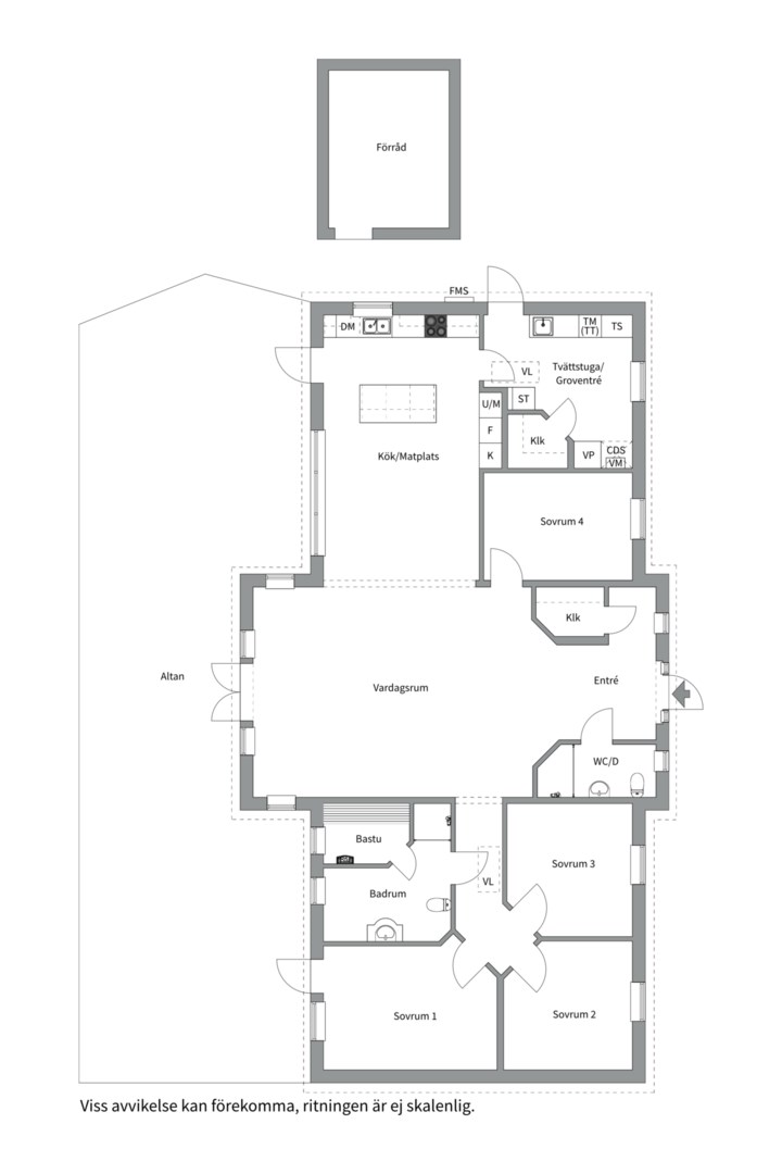 Planlösning från Elgbolstavägen 10, Såld i Danmark, Uppsala