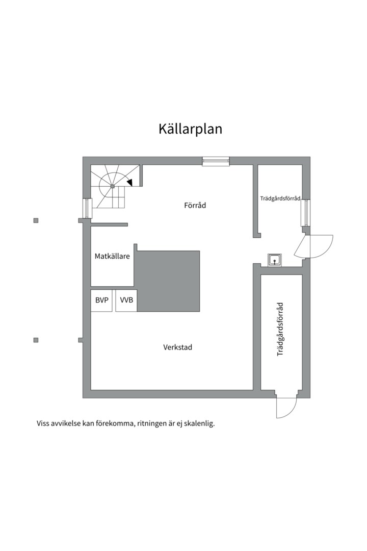 Planlösning från Trollsjövägen 10, Såld i Södra Lännersta, Nacka