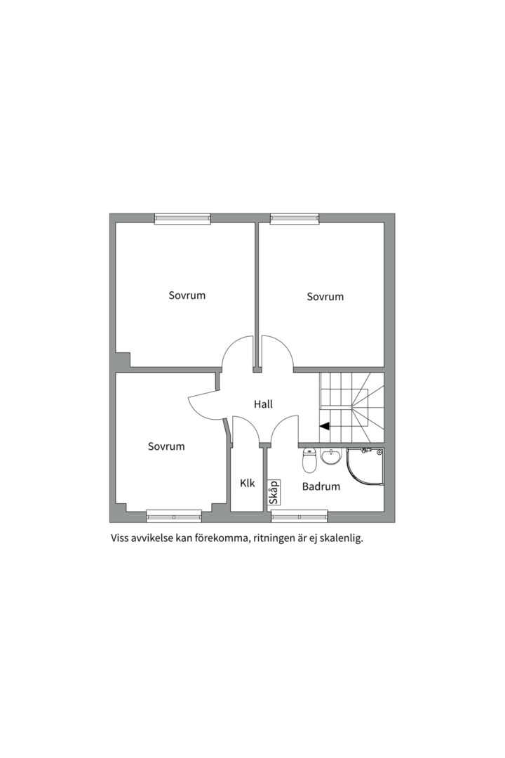 Planlösning från Kapellvägen 24, Såld i Östra Ekedal, Värmdö