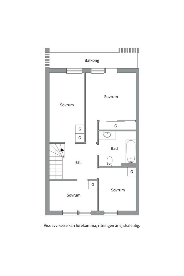 Planlösning från Liljekonvaljens väg 61, Såld i Lännersta, Nacka