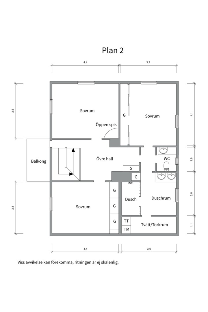 Planlösning från Gamla Uppsalagatan 27, Såld i Svartbäcken, Uppsala
