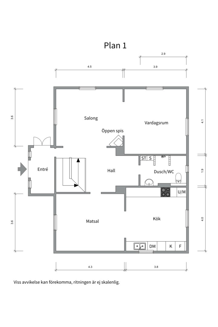 Planlösning från Gamla Uppsalagatan 27, Såld i Svartbäcken, Uppsala