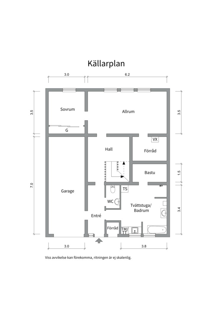 Planlösning från Störvägen 3, Till salu i Valsätra, Uppsala
