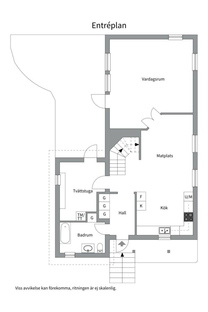 Planlösning från Persvägen 7, Såld i Gustavsvik, Nacka