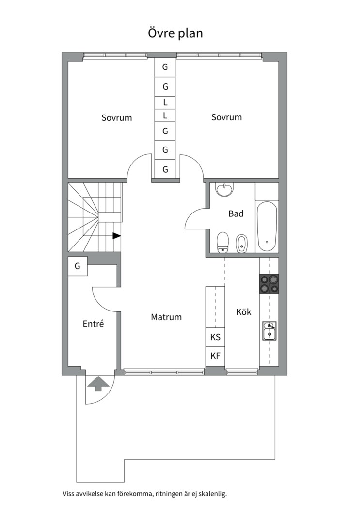 Planlösning från Rudsjövägen 50, Såld i Duvnäs Utskog, Nacka