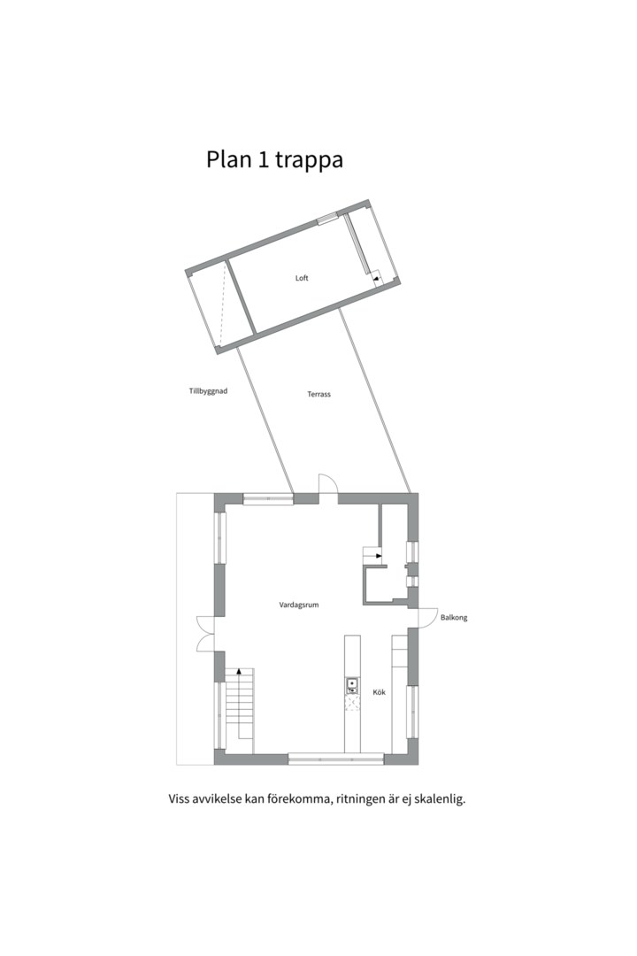 Planlösning från Sommarbovägen 9, Såld i Vikingshill, Nacka