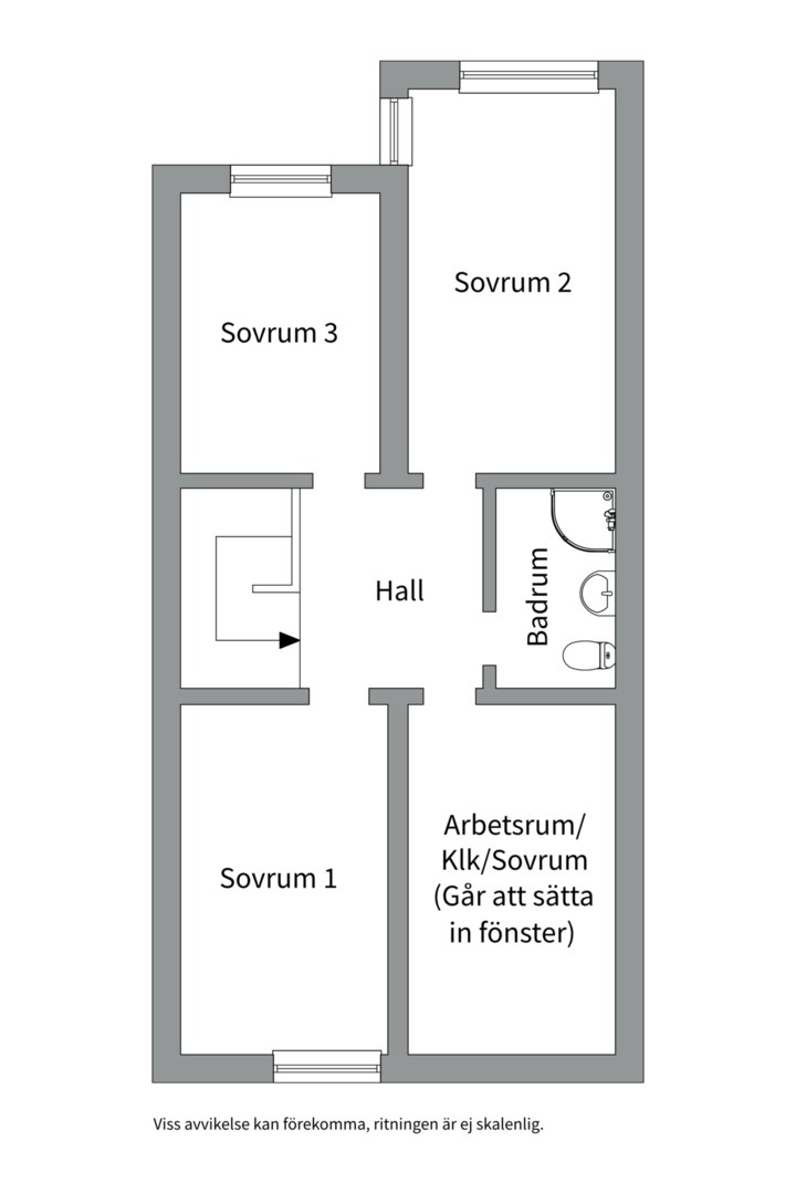 Planlösning från Sandholmsvägen 5, Till salu i Östra Orminge, Nacka