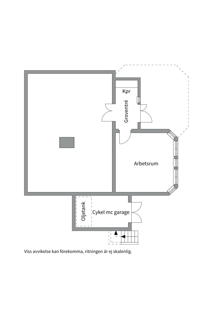 Planlösning från Östervägen 5, Såld i Hästhagen, Nacka
