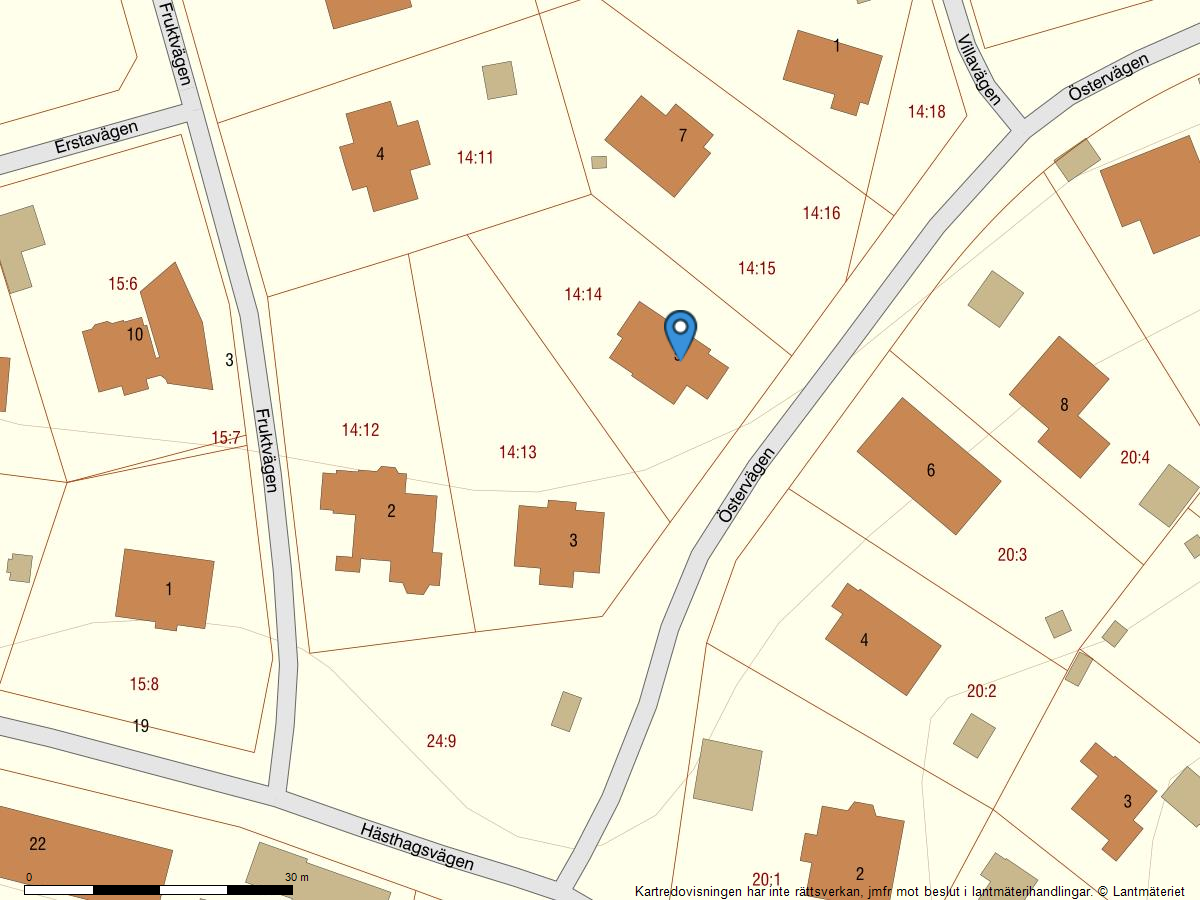 Bostadsbild från Östervägen 5, Såld i Hästhagen, Nacka