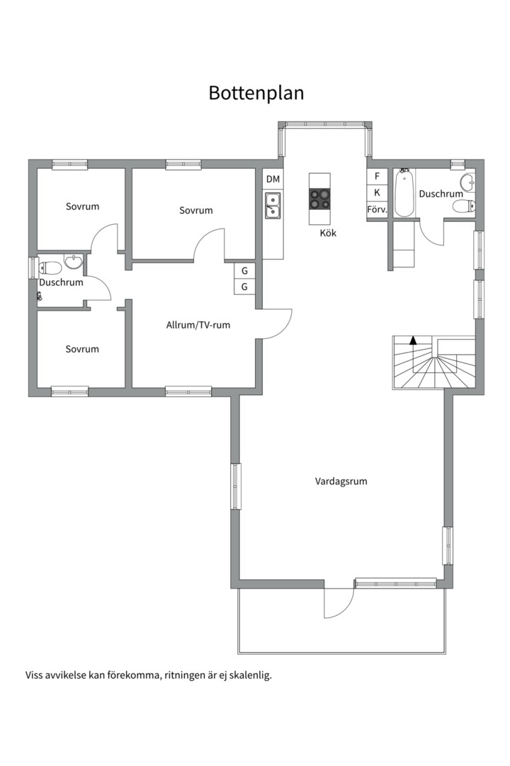 Planlösning från Nimrodsvägen 3, Såld i Norra Lännersta, Nacka