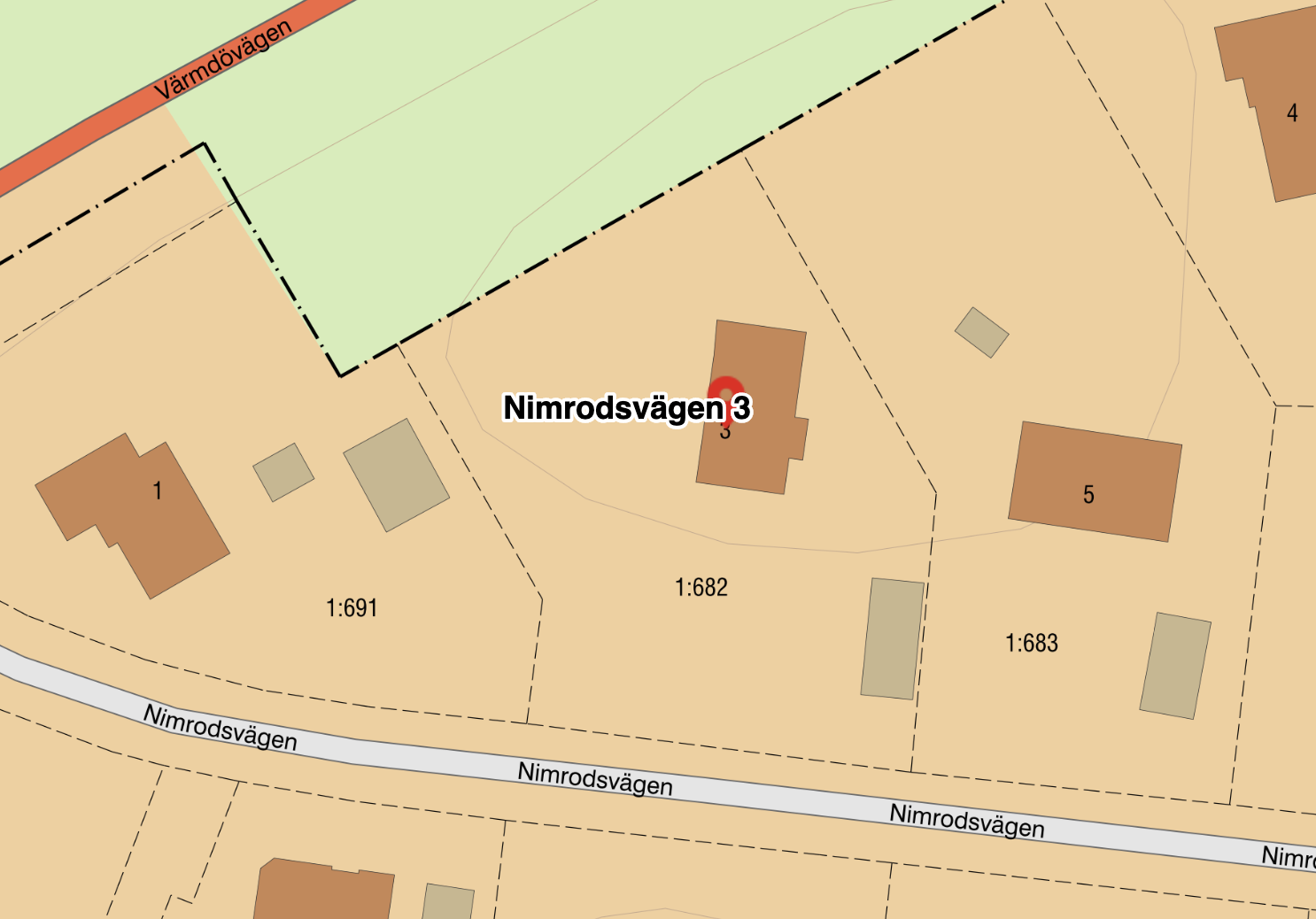 Bostadsbild från Nimrodsvägen 3, Såld i Norra Lännersta, Nacka