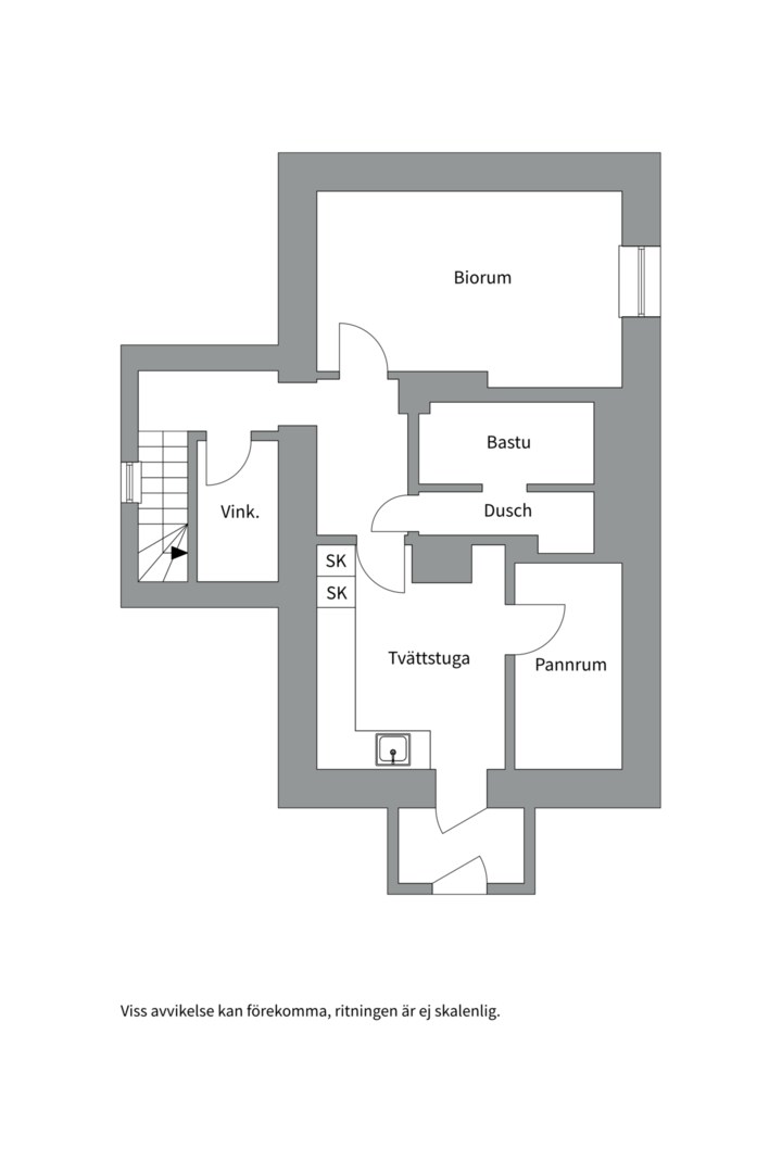 Planlösning från Smedvägen 3, Såld i Skuru, Nacka
