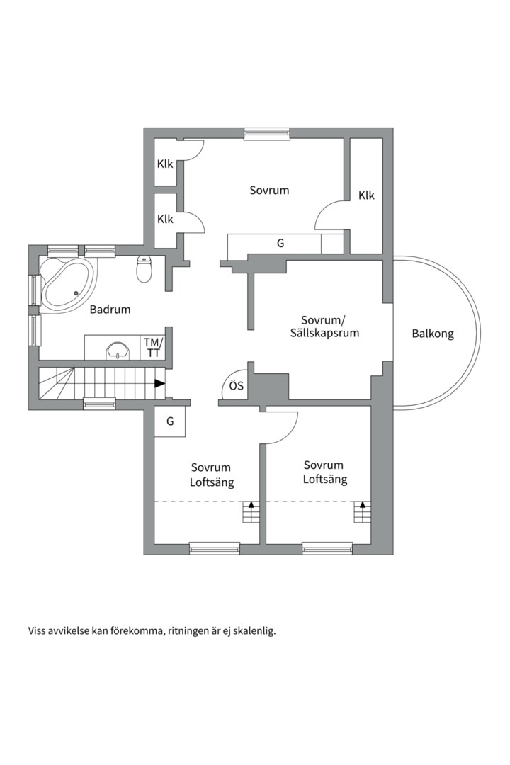 Planlösning från Smedvägen 3, Såld i Skuru, Nacka