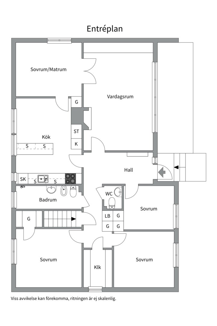 Planlösning från Salemsvägen 4B, Såld i Storvreta, Uppsala