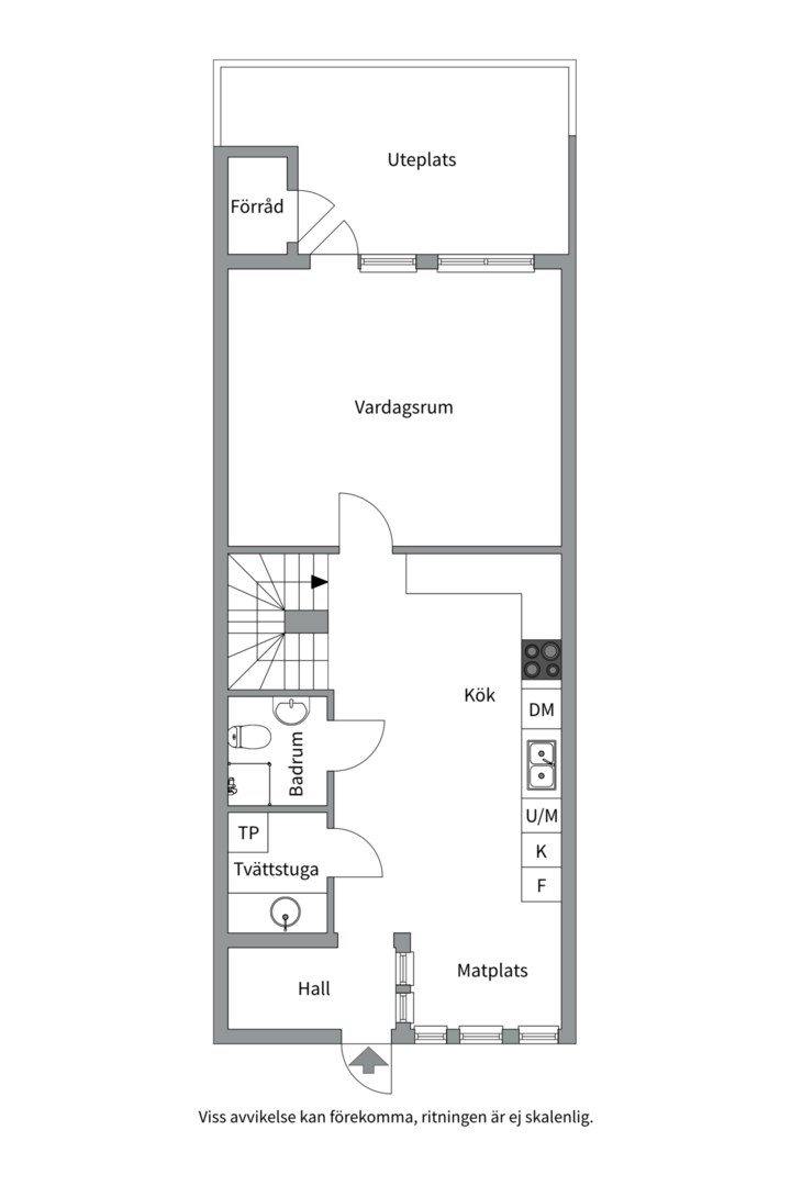 Planlösning från Björkholmsvägen 102, Såld i Östra Orminge, Nacka