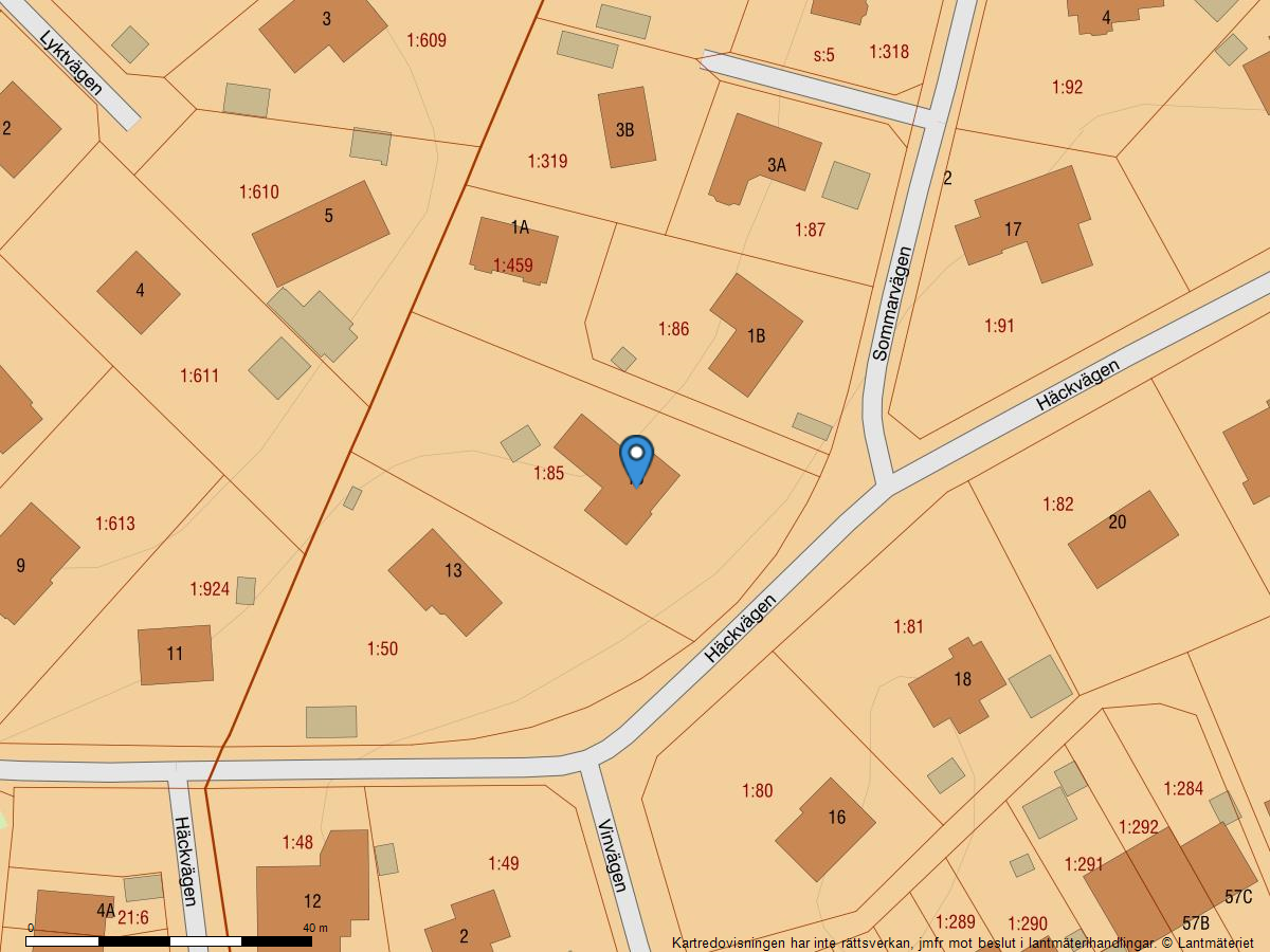 Bostadsbild från Häckvägen 15, Såld i Björknäs, Nacka