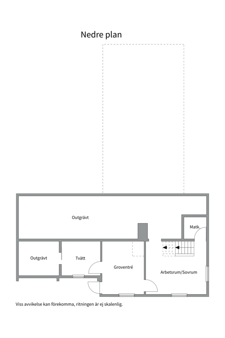 Planlösning från Häckvägen 15, Såld i Björknäs, Nacka