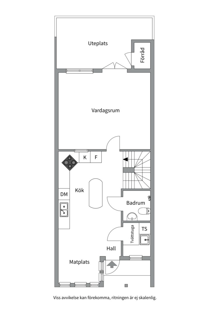 Planlösning från Storholmsvägen 242, Såld i Östra Orminge, Nacka
