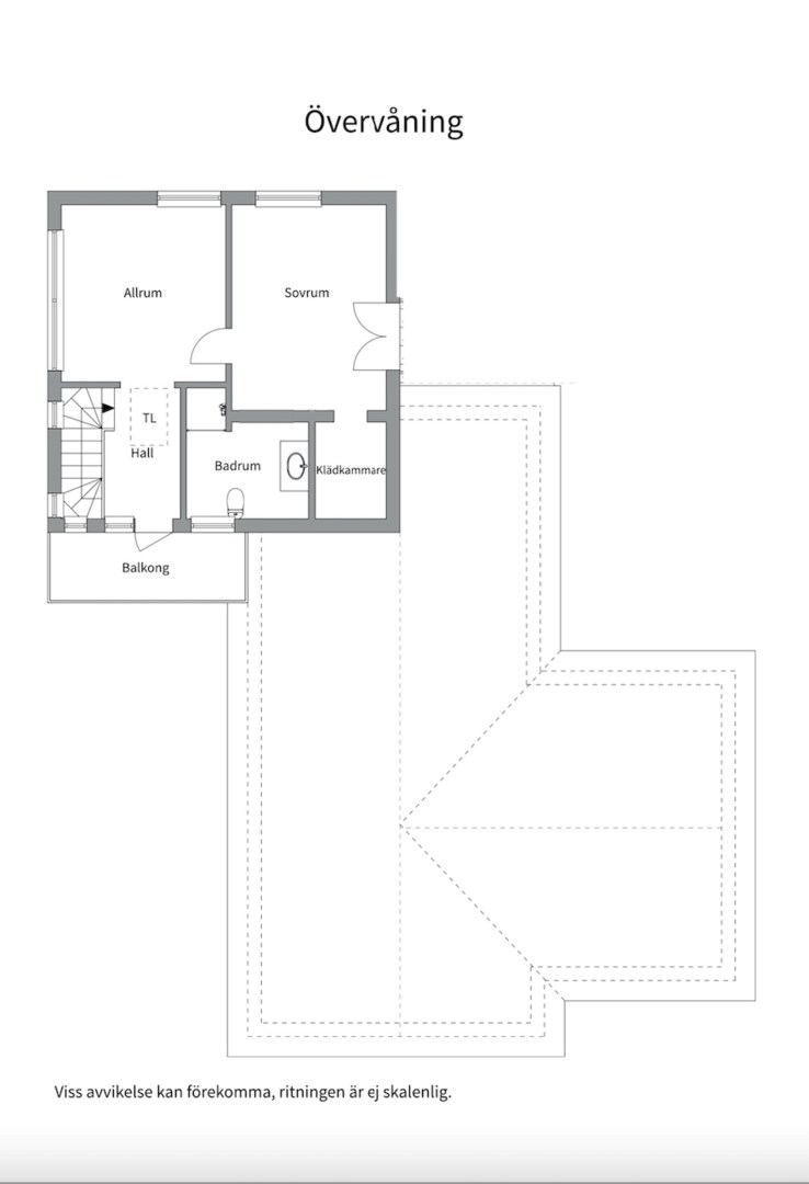 Planlösning från Tessinvägen 35, Såld i Hasseludden, Nacka