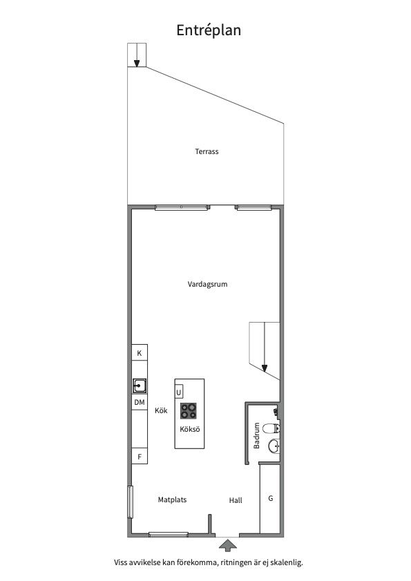 Planlösning från Landåvägen 27, Såld i Jarlaberg, Nacka