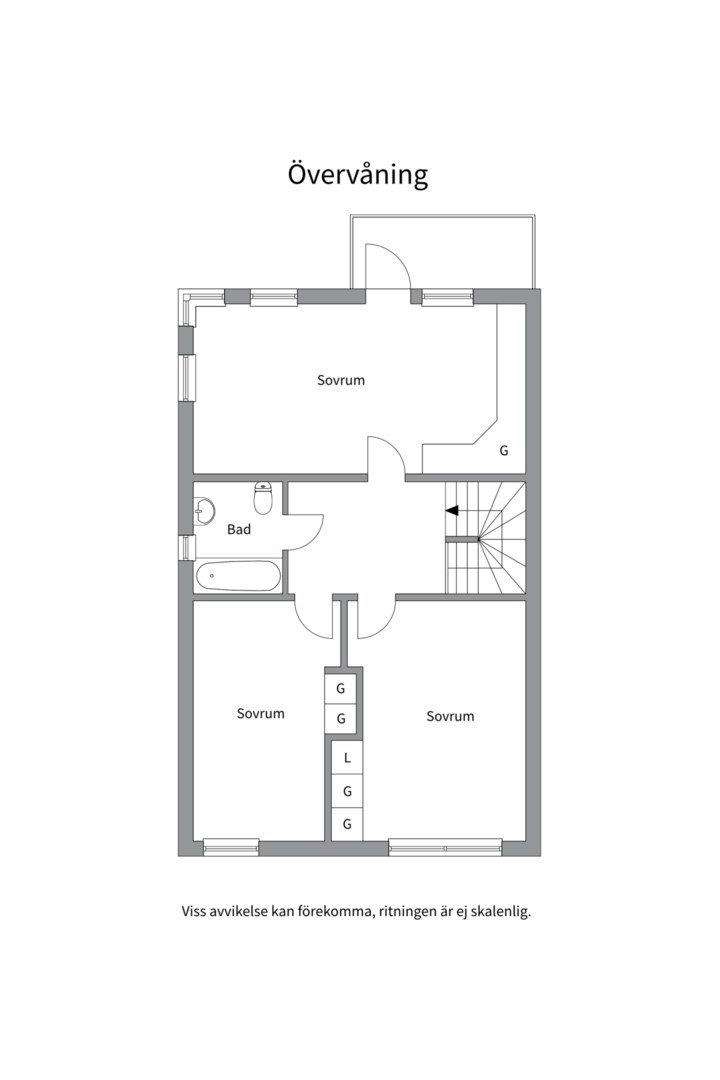 Planlösning från Liljevägen 38A, Såld i Eknäs, Nacka
