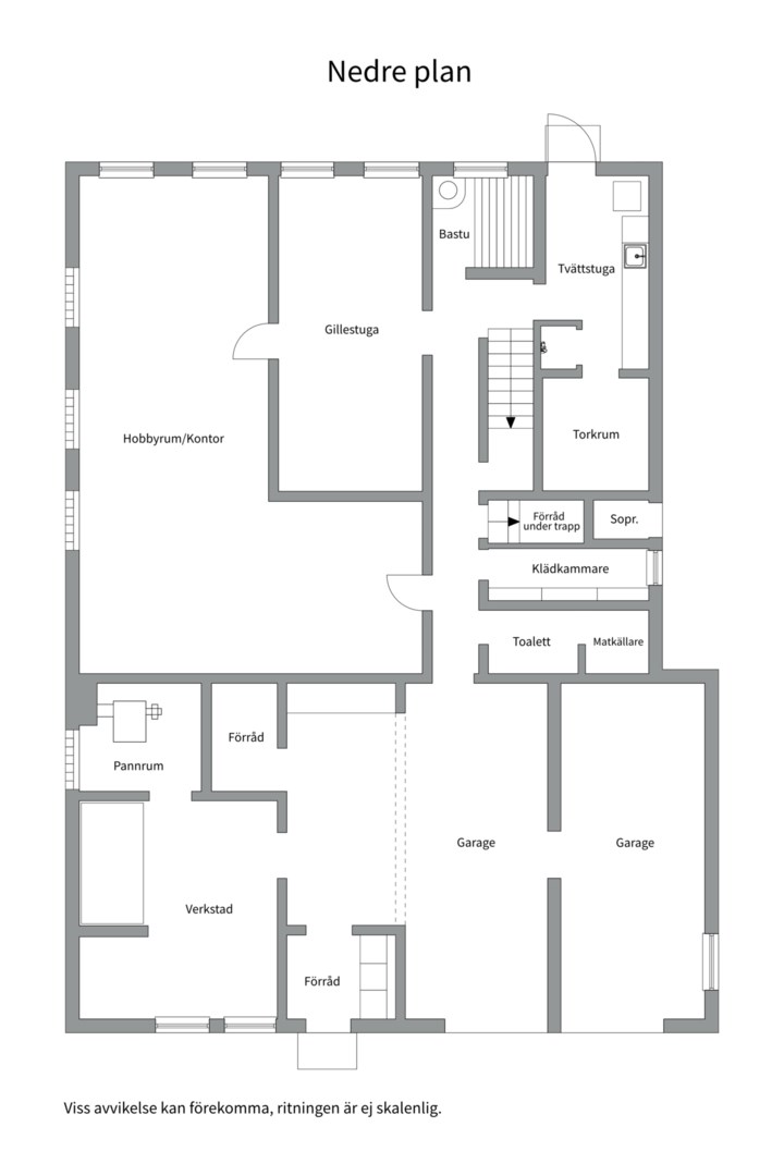 Planlösning från Svanevitsvägen 12, Såld i Skuru, Nacka