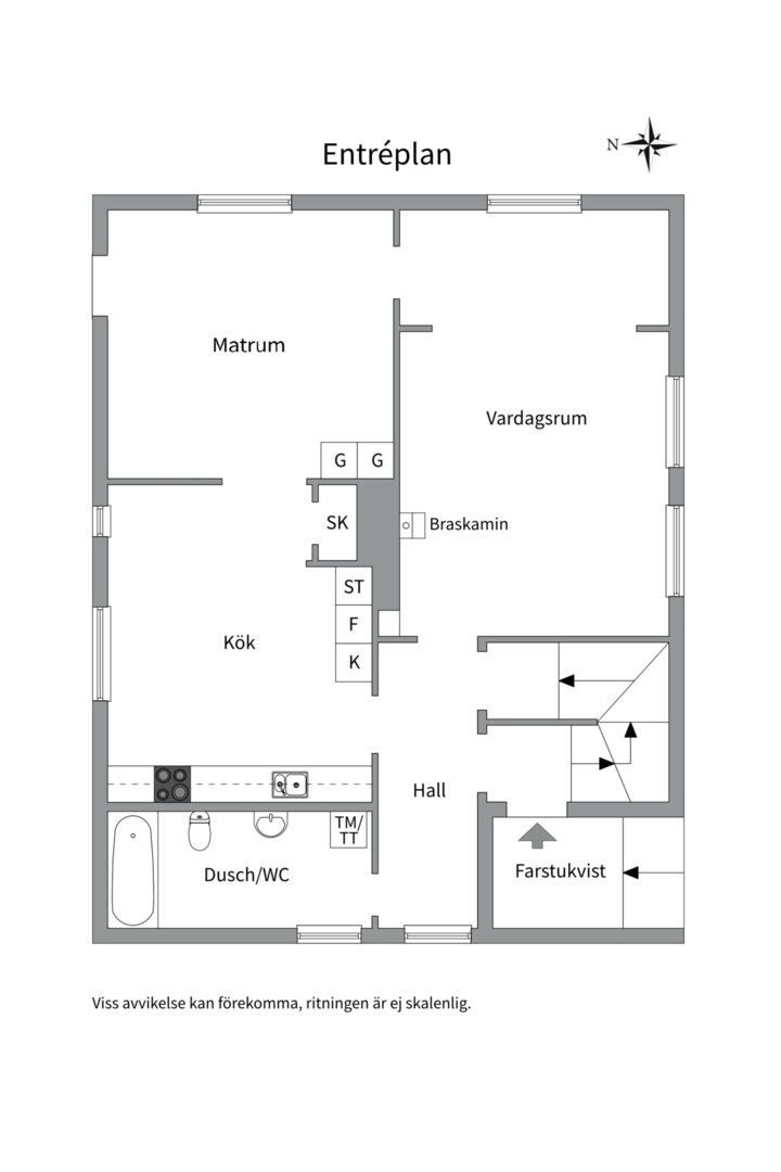 Planlösning från Sågtimmervägen 10 D, Till salu i Björklinge, Uppsala
