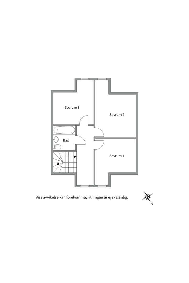 Planlösning från Rotfruktsgatan 16, Såld i Årsta, Uppsala