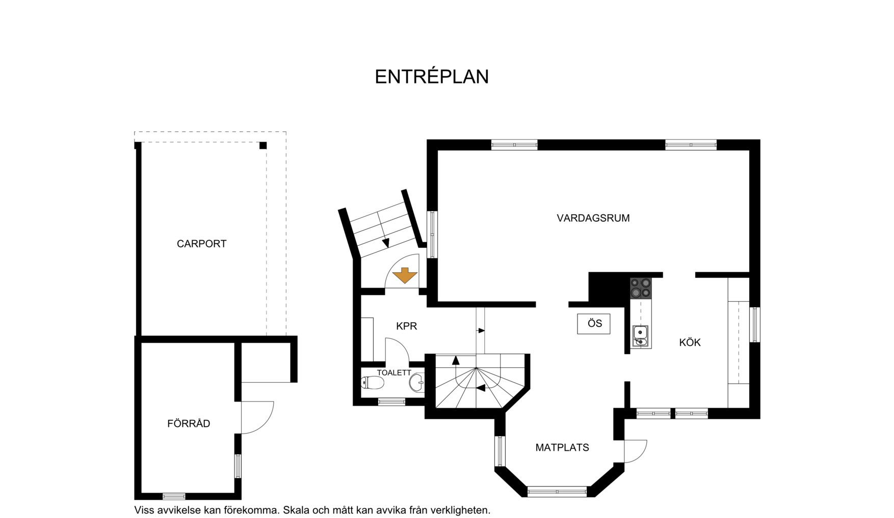 Planlösning från Trumslagargatan 6, Såld i Trumslagarbacken, Västerås