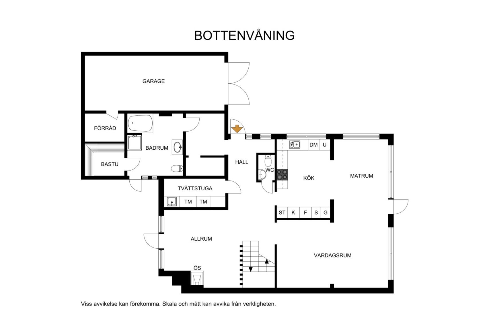 Planlösning från Nordanbygatan 38, Såld i Nordanby, Västerås
