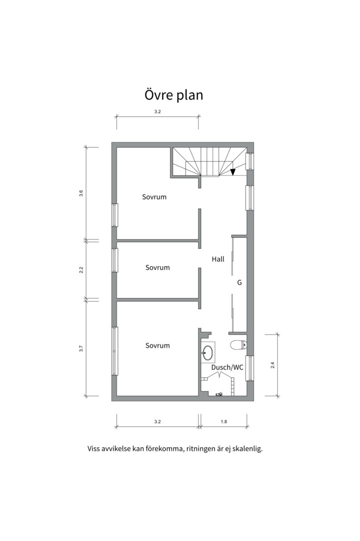 Planlösning från Björkgatan 5D, Såld i Fålhagen, Uppsala