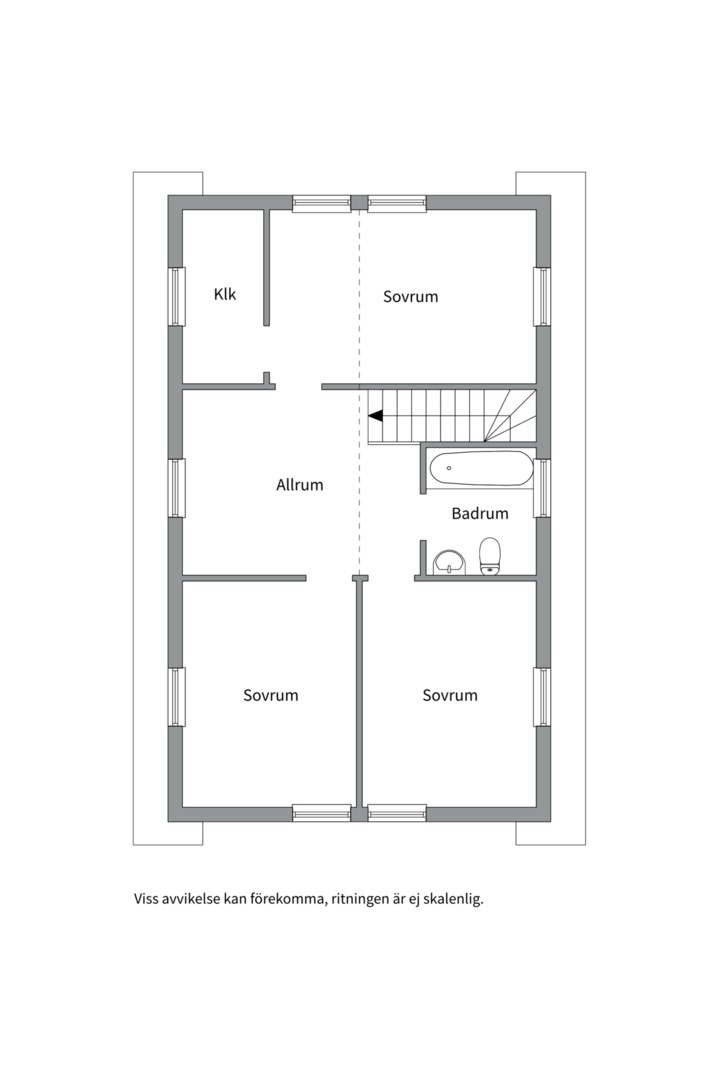 Planlösning från Fäbodvägen 23, Såld i Norra Lännersta, Nacka