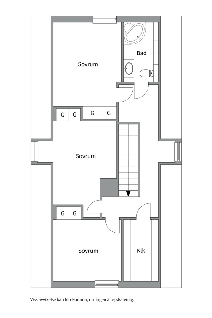 Planlösning från Skogdalsvägen 5, Såld i Björknäs, Nacka