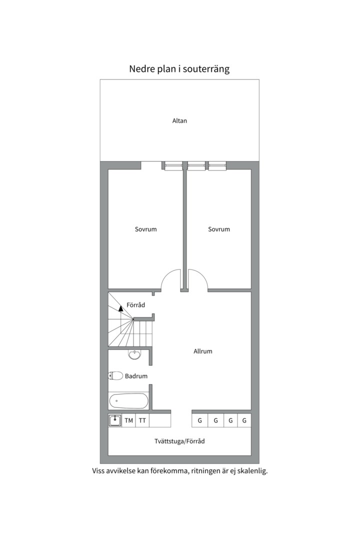 Planlösning från Storholmsvägen 402, Såld i Östra Orminge, Nacka