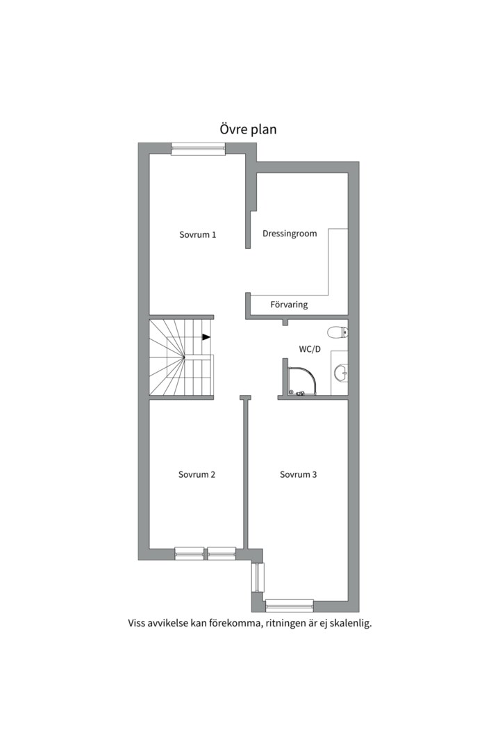 Planlösning från Storholmsvägen 402, Såld i Östra Orminge, Nacka