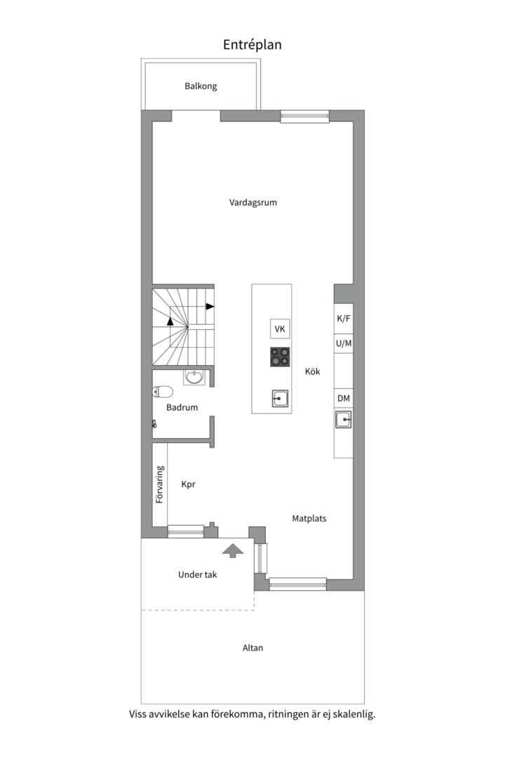 Planlösning från Storholmsvägen 402, Såld i Östra Orminge, Nacka