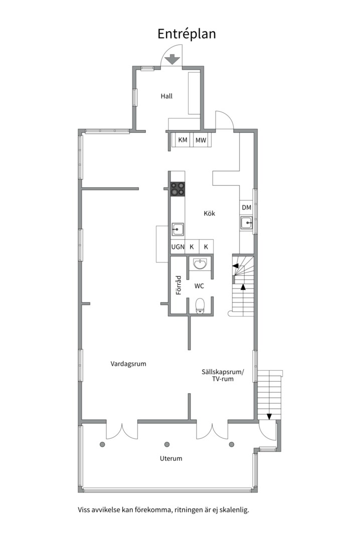 Planlösning från Kvarnbergsvägen 10, Såld i Hasseludden, Nacka