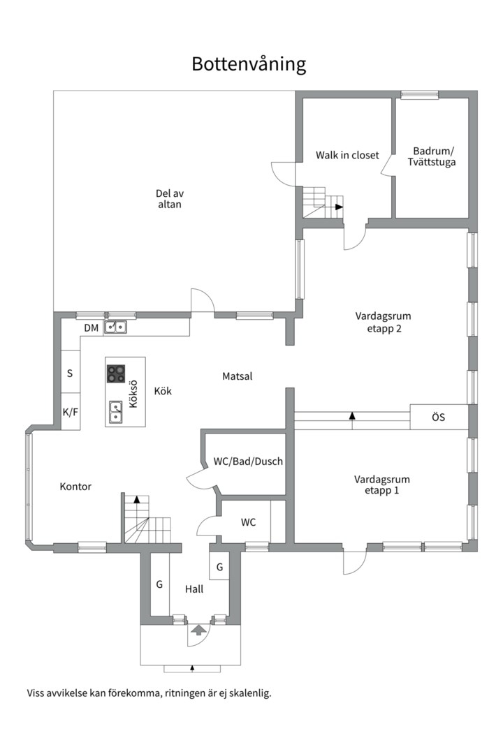 Planlösning från Kättingvägen 20, Såld i Södra kopparmora, Värmdö