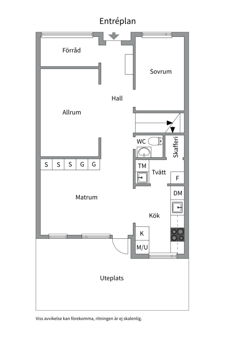 Planlösning från Dagsvärmargatan 64, Såld i Skiljebo, Södra, Västerås