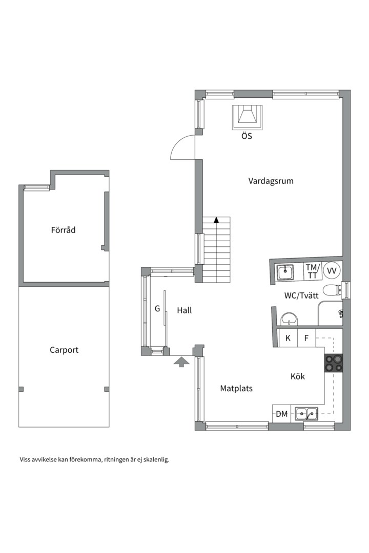 Planlösning från Diabasvägen 2, Såld i Lännersta, Nacka