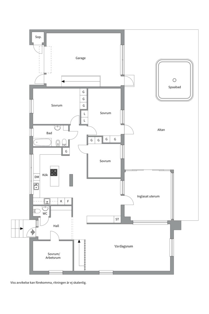 Planlösning från Rörbyvägen 2, Såld i Bälinge, Uppsala