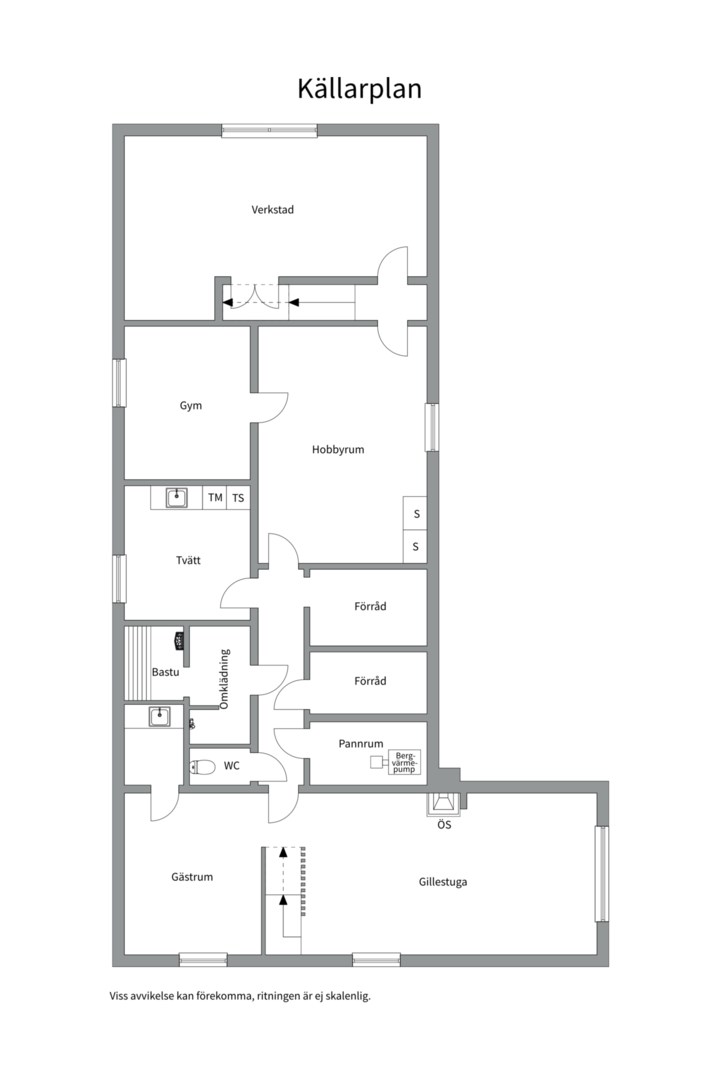 Planlösning från Rörbyvägen 2, Såld i Bälinge, Uppsala