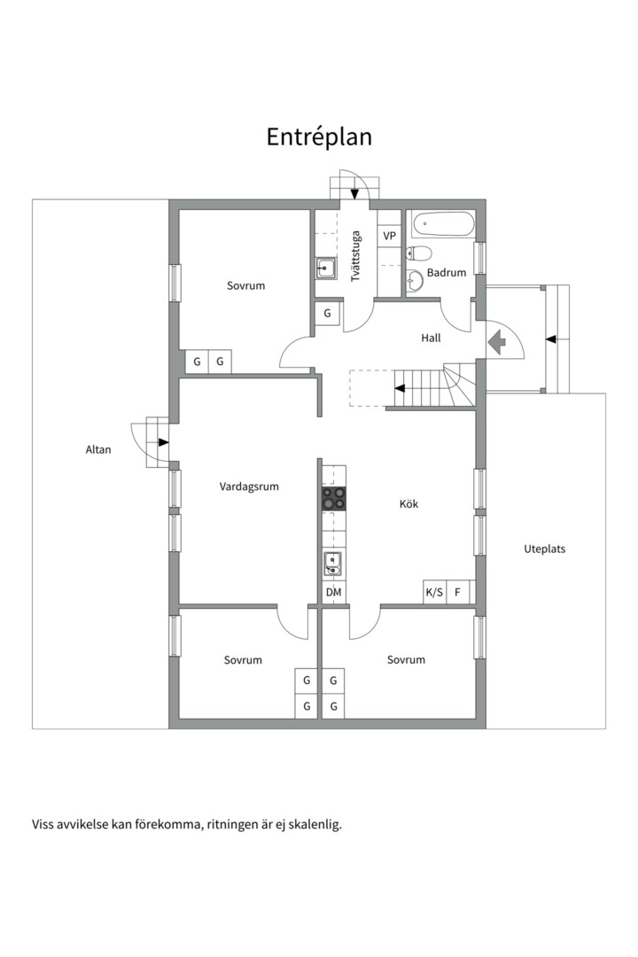 Planlösning från Visteby 83, Såld i Rasbo, Uppsala