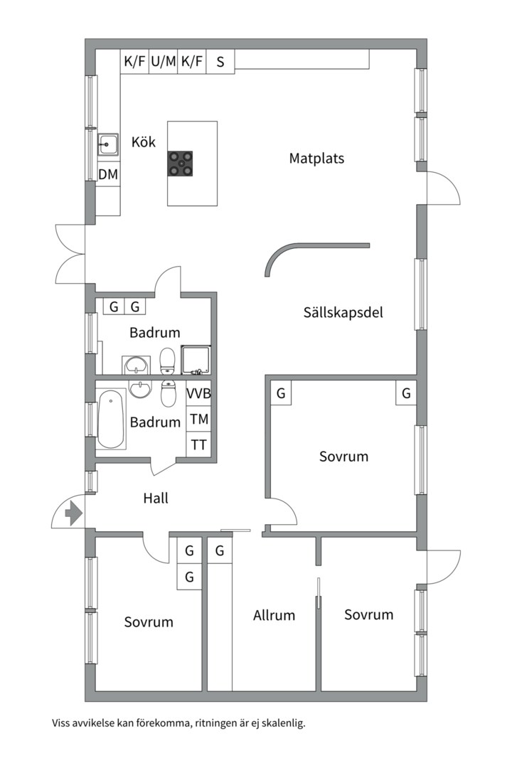 Planlösning från Täppvägen 3B, Kommande i Lännersta, Nacka