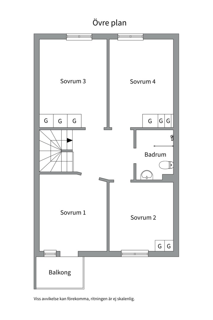 Planlösning från Geijersgatan 33B, Såld i Luthagen, Uppsala