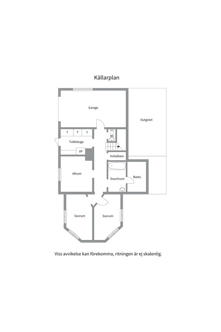 Planlösning från Lövdalsvägen 28, Såld i Björknäs, Nacka