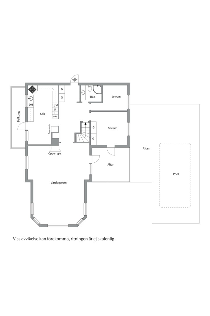 Planlösning från Lövdalsvägen 28, Såld i Björknäs, Nacka